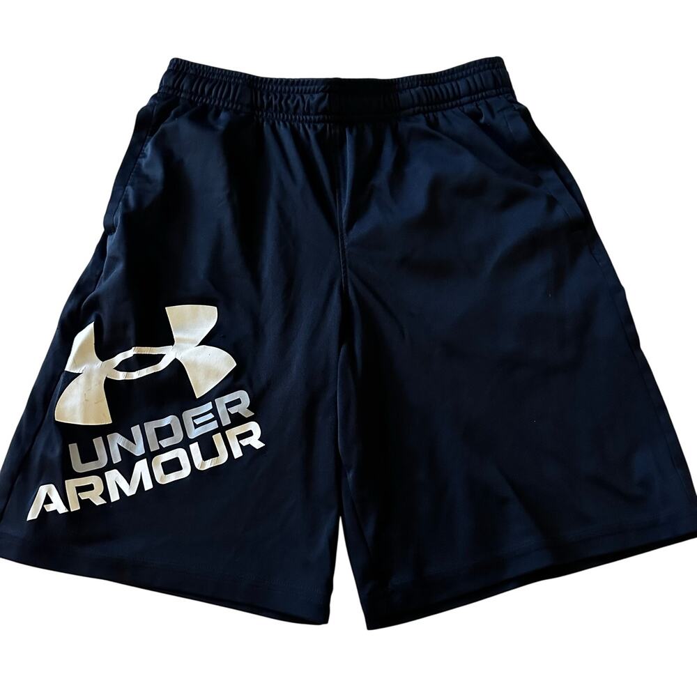 Under Armour black athletic shorts youth boys large